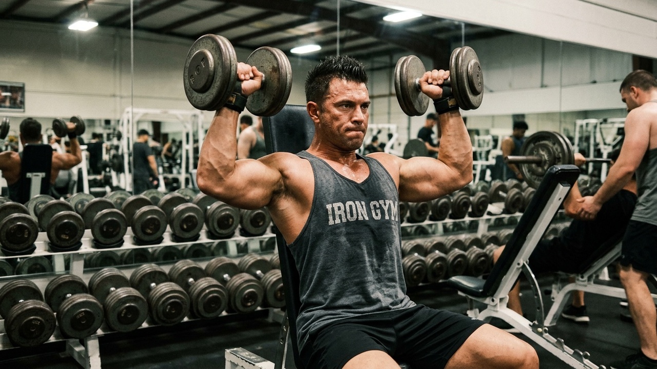 Bro split workout in progress