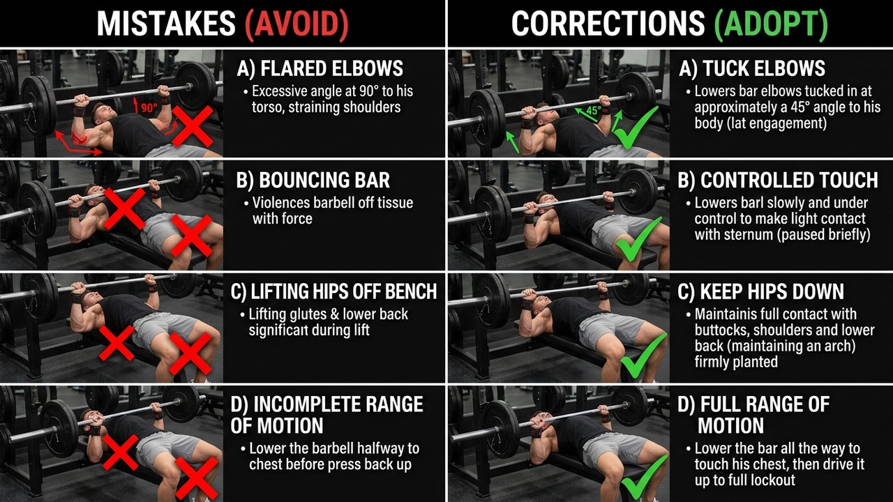 Common bench press mistakes